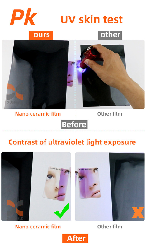 รถยนต์ โฟลมแสงอาทิตย์ เนโนเซรามิก UV การรักษาหน้าต่างกระจก กระจก Tint Film Roll Wholesale 1ply