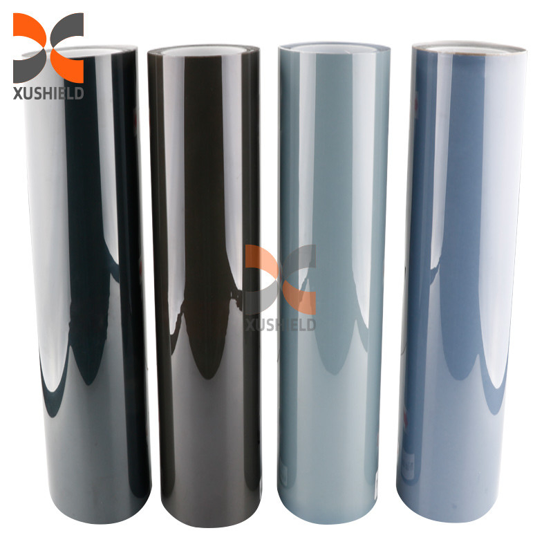TPU ภาพถ่ายไฟหน้ารถยนต์ Ppf สีเทาเข้ม สีดํา 0.3m*15m Anti Scracth