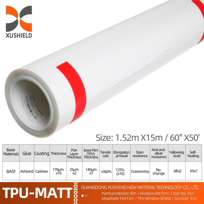 การรับประกัน 10 ปี Ppf 6.5mil 7.5mil PPF สะอาด PPF ผนังป้องกันสีรถยนต์ TPU TPH PPF