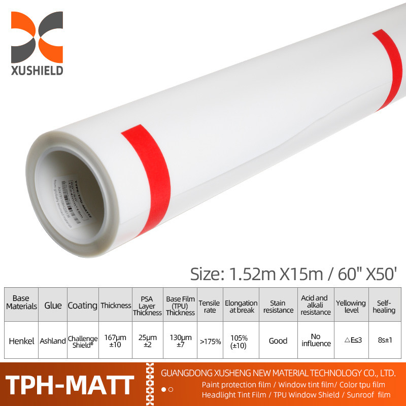 TPH 1.52*15M โรลล์กระจ่างสูง CLEAR Transparent Adhesive Car Body Paint Protection Ppf Film Tph