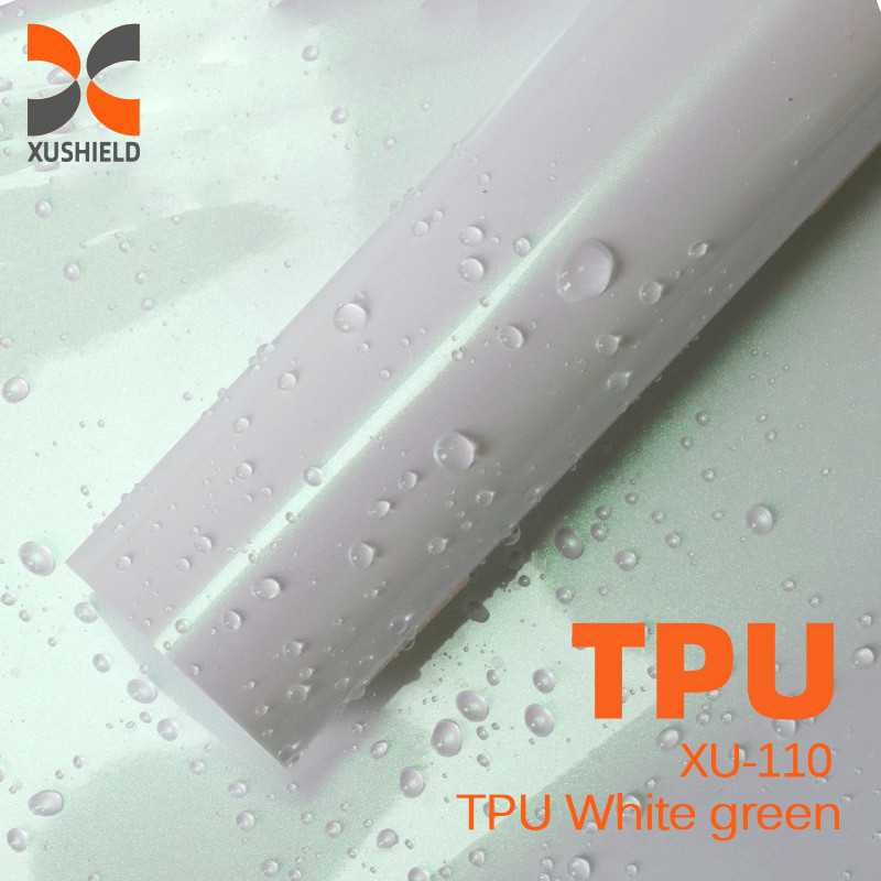 TPU สีเขียวขาว 1.52m*15m สีเขียว ส้ม สีเทา ความร้อนบํารุงตัวเอง tpu PPF การเปลี่ยนแปลงสี ppf รถยนต์ anti-scratch paint รถปกป้องผิวหนัง