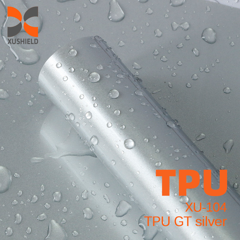 TPU GT เงิน 1.52 * 17m Super Glossy รถห่อ Anti-scratch การเยียวยาตัวเองสีโปร่งใส TPU PPF ผนังป้องกัน รถยนต์