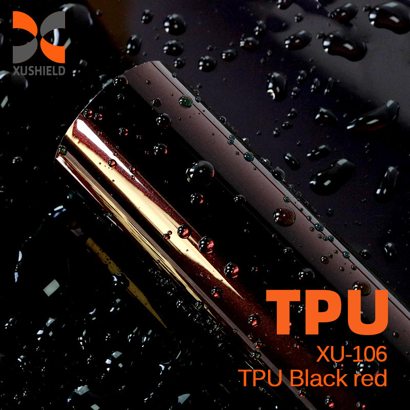 TPU สีดํา สีแดง 5 ปี การรับประกัน การซ่อมแซมความร้อน แสงสว่าง กันรอยขีดข่วน ไม่เป็นสีเหลือง รวมรถยนต์ TPU TPH PPF