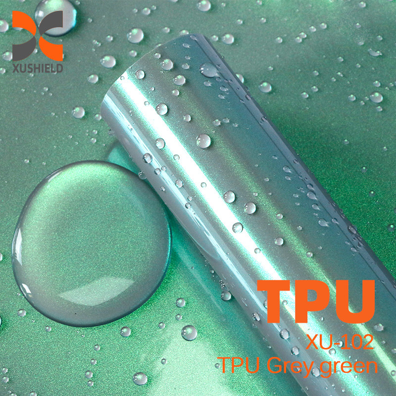 TPU สีเทาเขียว คุณภาพสูง TPU PPF ฟิล์ม Anti Scratch รักษาตัวเอง PPF TPH Gloss ชัดเจน ร่างรถ PPF ฟิล์มป้องกันสีสําหรับสีรถ