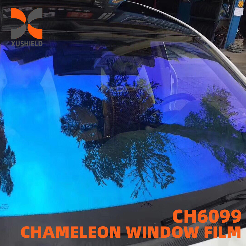 CH6099 สีน้ําเงิน ชมพู ชมพู 2มิล ความร้อนลดสีเปลี่ยนสี ชมพู ฟิล์มสีหน้าต่างสําหรับกระจกหน้ารถ