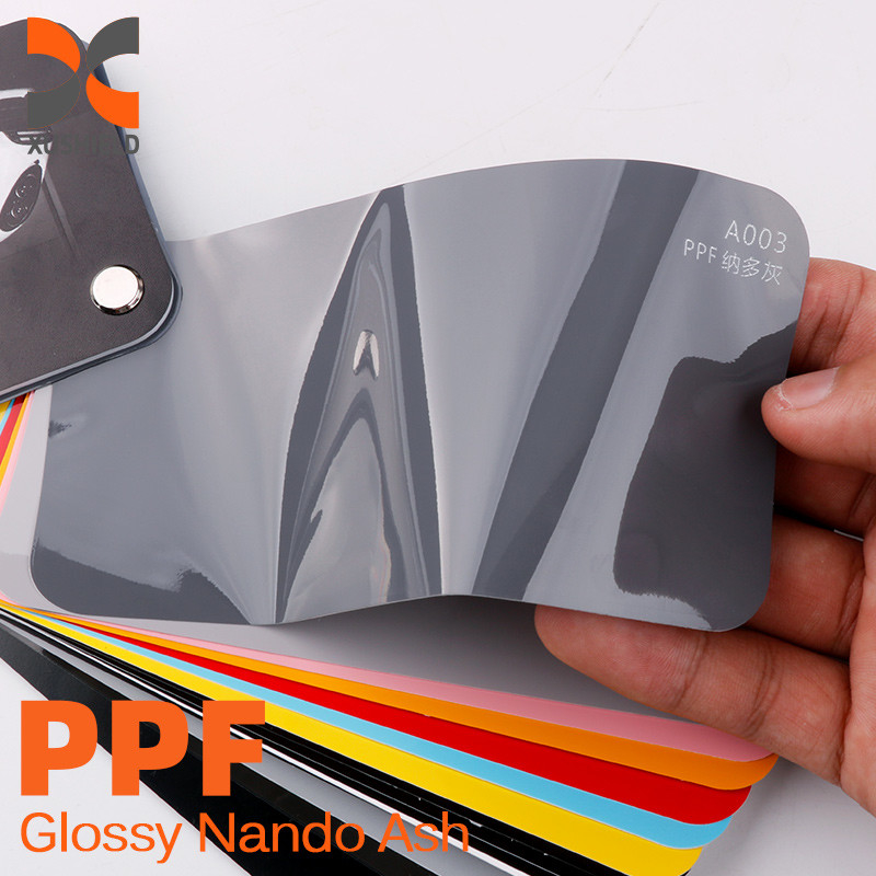โรงงานผลิตหนัง XUSHIELD ปรับปรุงตัวเอง ppf tpu ผนังป้องกันสี nano ทับไม่เหลือง TPU tph PPF สีแดงสว่าง