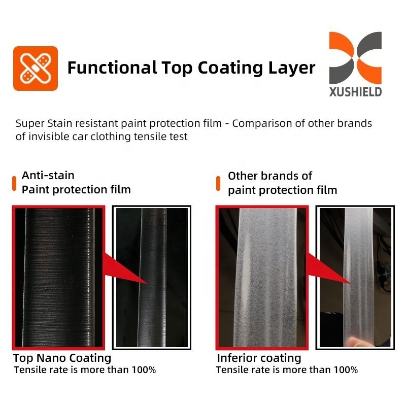 TPH PPF Film 6Mil-7.5Mil การป้องกันสีเซรามิกนาโนใสสําหรับรถยนต์